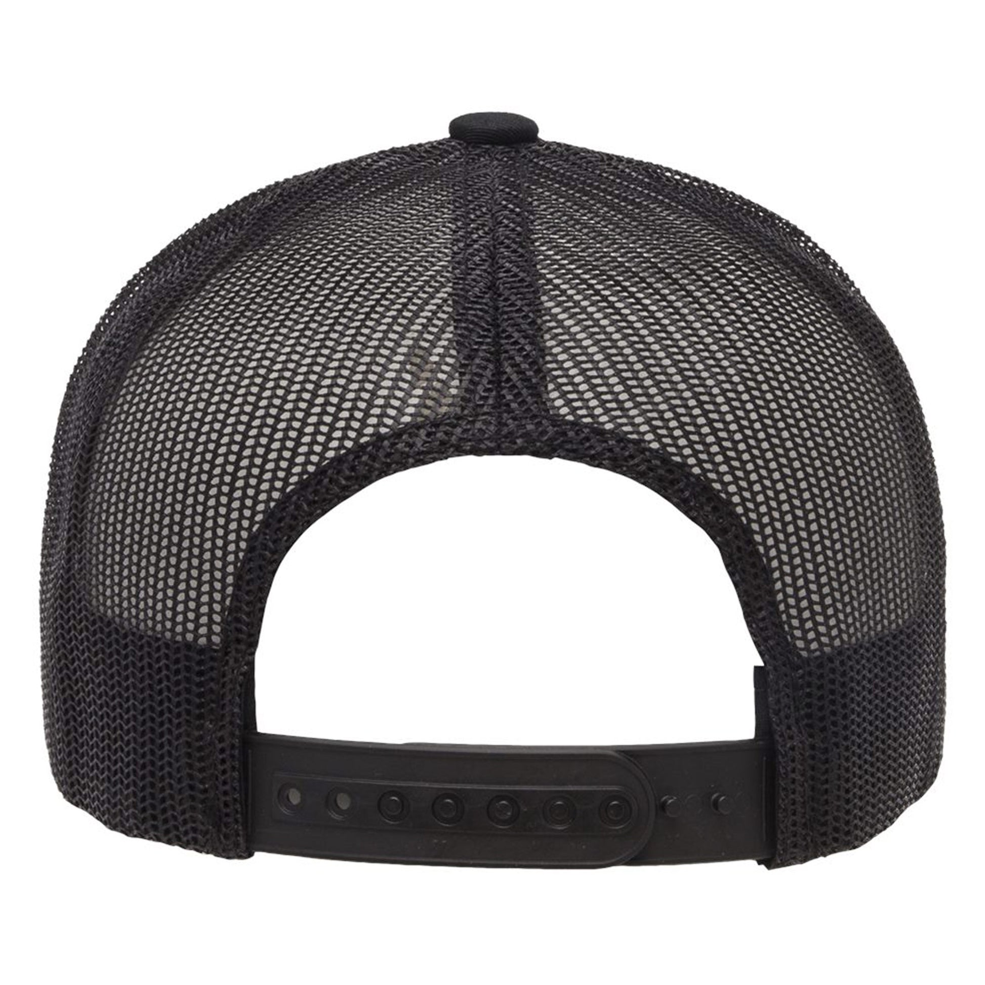 Black mesh cap on a white background